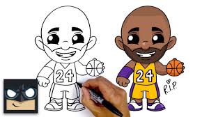Coloring pages the simplest way to soothe your youngster. How To Draw Kobe Bryant La Lakers Youtube
