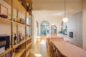 An Art Deco Inspired Addition To A Traditional Adelaide Workers Cottage The Plaster Fun House By Sans Arc Studio Is A P Art Deco Kitchen Art Deco Renovations