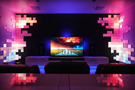 Finally Finished My Media Room Hue Sync Lights Nanoleaf Screen Mirror Heaven Hue