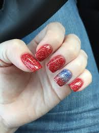 Patriotic 4th Of July Nails Nexgen Ombre 4th Of July Nails July Nails Nails Design With Rhinestones