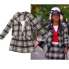Cher horowitz's 15 best outfits from clueless. Verkauf Dionne Clueless Outfit Schwarz Weiss Tartan Kariert Etsy