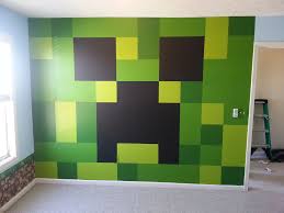 Choose a single wall to do and based on the difficulty, you can decide if you want to continue around the room or just leave it at an accent wall. 11 Practical Minecraft Bedroom Ideas In Real Life In 2021 Minecraft Room Decor Minecraft Bedroom Decor Bedroom Ideas Minecraft
