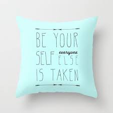 Decorative Pillow Cover Home Decor Light Blue Typography Inspiring Quote Gift Idea Words Throw Pillows Quotes Throw Pillows Pillow Quotes