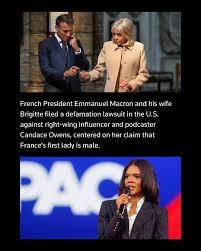 Right-wing influencer and podcaster Candace Owens is being sued by French  President Emmanuel Macron and his wife Brigitte over Owens' claim that  France's first lady is male. The Macrons said in a