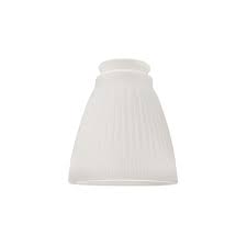 Portfolio 4 76 In X 4 37 In Bell Frosted Ribbed Glass Vanity Light Shade With 2 1 4 In Lip Fitter Lowes Com Vanity Light Shade Vanity Lighting Light Shades