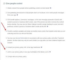 How Should I Deal With The Facebook App Privacy Policy Url In Developers Page Stack Overflow