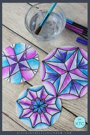 The Easiest Way To Draw A Snowflake Diy Watercolor Snowflakes The Kitchen Table Classroom Winter Art Lesson Winter Art Projects Snowflakes Art