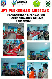 Posyandu merupakan pilar utama dan garis pertahanan terdepan dalam meningkatkan derajat kesehatan masyarakat. Pembentukan Dan Pembinaan Kader Posyandu Remaja Posrema Upt Puskesmas Airgegas Upt Puskesmas Air Gegas Kabupaten Bangka Selatan