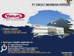Inilah lowongan kerja pt yakult indonesia persada terbaru di sukabumi cicurug 2021. Lowongan Operator Produksi Pt Yakult Atmago