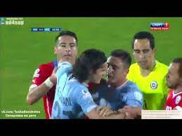 Mauricio isla (chile) right footed shot from the centre of the box to the bottom right corner. Cavani Angry Red Card Vs Chile Chile Vs Uruguay Copa America 2015 Youtube