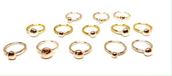 Nugget Rings in Siver and Brass