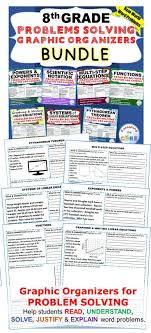 8th Grade Math Word Problems Graphic Organizer Bundle Back To School Word Problems Word Problem Graphic Organizers Common Core Word Problems