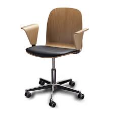 Scandinavian Design Office Chair Boston Danerka With Armrests Upholstered On Casters
