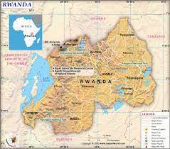 Map of rwanda, satellite view. Rwanda Map Map Of Rwanda