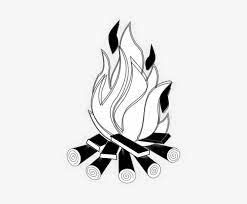Campfire clipart black and white. Campfire Vector Outline Fire Clipart Black And White Transparent Png 432x599 Free Download On Nicepng