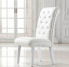 Faux leather dining chairs sold as a set of 2 sturdy iron base padded seat cushion for added comfort seat height: Furnitureinfashion Leather Dining Room Chairs White Leather Dining Chairs Dining Chairs
