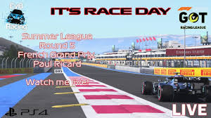 F1 2020 Ps4 Got Racing Summer League French Grand Prix Circuit Paul Ricard Youtube