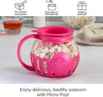 Ecolution Original Microwave Micro-Pop Popcorn Popper, Borosilicate Glass,  3-in-1 Silicone Lid, Dishwasher Safe, BPA Free, 1.5 Quart - Snack Size, ...