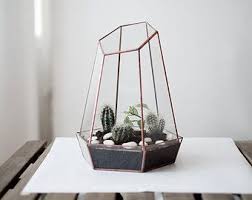 Geometric Glass Terrarium Crystal Handmade Glass By Boxwoodtree Glass Terrarium Terrarium Geometric Terrarium