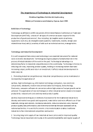 But those countries are exporters in some areas and are importers of equipment and technology in others, so they've got a lower level of technological dependency, compared with countries that only import equipment and technology (developing countries). Pdf The Importance Of Technology In Industrial Development Christina Angelidou Academia Edu
