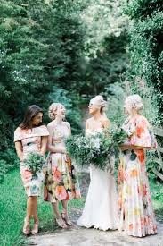 25 Unique Bridesmaid Dresses From Real Weddings In 2020 Patterned Bridesmaid Dresses Unique Bridesmaid Dresses Floral Bridesmaid Dresses