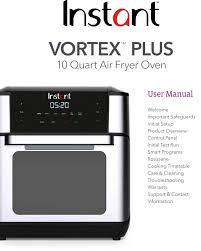 Vortex Plus Air Fryer Oven Instant Appliances Air Fryer Oven Recipes Air Fryer Cooking Times Fryer