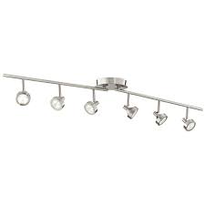 Pro Track Tilden 6 Light Brushed Nickel Led Track Light Kit 8d958 Lamps Plus In 2021 Track Lighting Kits Track Lighting Flexible Track Lighting