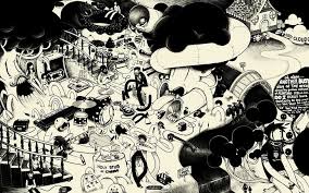 Outer space cats rainbows trippy 1920x1200 animals cats hd art. Hd Wallpaper Black And White Doodle Artwork Mcbess Monochrome Psychedelic Wallpaper Flare