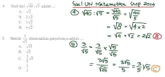 Maybe you would like to learn more about one of these? Contoh Soal Dan Jawaban Bilangan Berpangkat Dan Bentuk Akar Kumpulan Contoh Surat Dan Soal Terlengkap