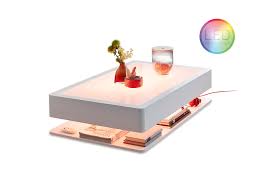 I read the reviews and knew it was perfect. Ora Home Led Pro Living Room White Coffee Table Moree