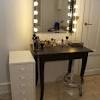 Hi everyone checkout my makeup vanity using ikea micke desk and ikea vennesla mirror. 1