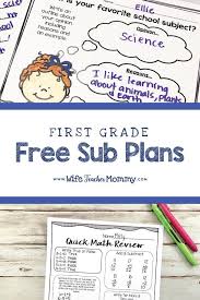 Free 1st Grade Sub Plans Wife Teacher Mommy In 2020 Substitute Teaching How To Plan Opinion Writing Lessons