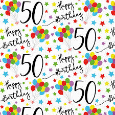 Check our 50th birthday gift ideas. 50th Birthday Gift Wrapping Paper Gift Tags Hunts England