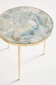 Recommended for the blue agate side tables. Round Blue Agate Gold Metal Side Table