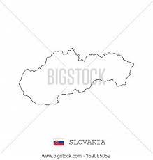 Slovakia from mapcarta, the open map. Slovakia Map Line Vector Photo Free Trial Bigstock