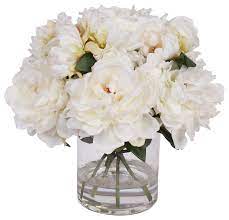We did not find results for: Cream White Silk Peonies With Faux Water Glass Vase Artificial Flower Arrangements By Jenny Silks Houzz