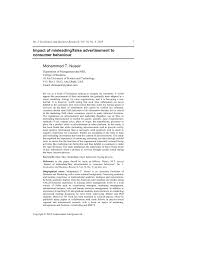 Online english teacher for young learners. Pdf Impact Of Misleading False Advertisement To Consumer Behaviour International Journal Of Economics And Business Research 2018 Vol 16 No 4 Pp 453 465