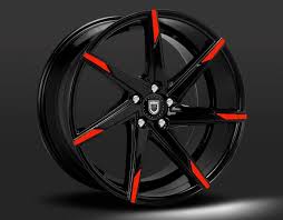 Black And Red Wheels 18 Inch Lexani Custom Luxury Wheels Wheel Gallery Custom Series Custom Wheels Wheel Rims Custom Wheels Cars