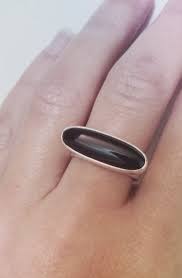 Black And Silver Ring Ladies Onyx Ring Women Sideways Sterling Silver Gemstone Ring This Ring Is Classic Black Stone Color Makes It Suitable For Ever Onyx Ring Black Jewelry Women Rings