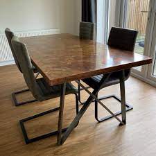 Wood tables, forged iron tables with copper tops, natural stone, glass and leather are just some of the exciting materials used to create our handcrafted rustic tables. Aged Copper Dining Table 1800mm X 900mm Mpm Engineering Services Ltd