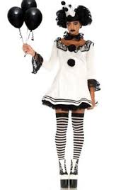 Black And White Clown Costume Pierrot Clown Costume Clown Costume Women Clown Halloween Costumes Clown Fancy Dress