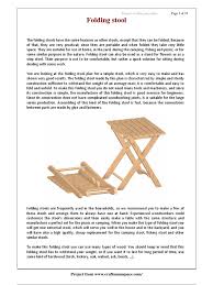 Woodworking plans for desk accessories. Folding Stool Plan Camping Woodworking