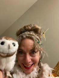 New Year's Eve, 2 seatings, 6 & 9pm, at Maximilien. Trio with violinist  Brandon Vance, pianist/accordionist Clayton Murray, and me, the chanteuse!  Until then, various singing and my stilt-dancing Fairy Godmother!