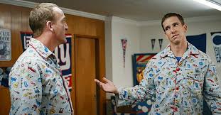 The giants fixed everything around eli manning in an effort to reverse his declining numbers. Nfl Icons Peyton Eli Manning Wear Comical Pajamas Sets For Super Bowl Commercial See Video