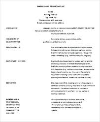 resume outline template sample room