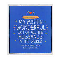 Quick & easy checkout · send unlimited laughs Happy Jackson Husband Mister Wonderful Anniversary Card Temptation Gifts