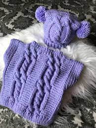 Tabard And Tea Bag Hat Chunky Yarn Baby Knitting Joy Baby