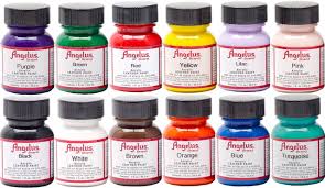 Angelus Leather Paints These Paints Are Formulated Specifically For Leather And Are Great For Customizing Shoes Painting Leather Leather Paint Leather Dye