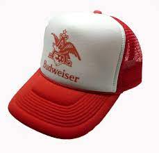 Vintage Budweiser Beer Trucker Hat Tv Show Cap Original New Hat Red Beer Hat Unspecified Trucker Beer Hat Vintage Trucker Hats Red Beer
