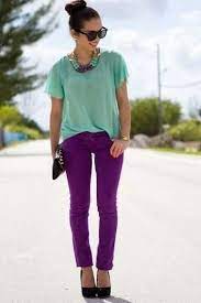 Aprende A Combinar Tus Pantalones Morados Moda Ropa Combinar Colores Ropa